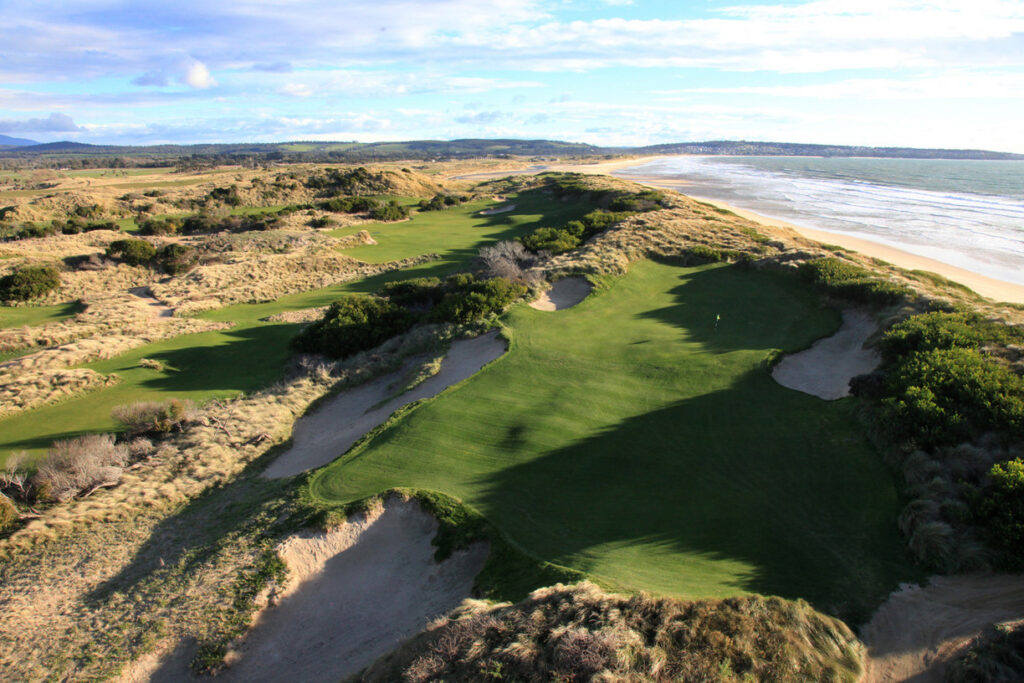 Located on the north east coast of Tasmania, Barnbougle Lost Farm is situated adjacent to the Barnbougle Dunes Course on the wild and dramatic coastline of Anderson Bay.With a reputation for minimalist course design and a philosophy that traditional, strategic golf is the most rewarding, head architect Bill Coore created the Lost Farm with the intention to complement the canvas provided by Mother Nature.Unlike a standard course, Lost Farm features a quirky 20 holes all of which are playable to golfers during a round. The greens are dispersed amongst the dunes and along the coastline. The routing of the course is diverse and offers an exciting challenge for golfers of all abilities.Barnbougle Lost Farm is a course dramatically different from the standard Links Golf Course. The 20 holes of sweeping fairways complement both the surrounding landscape and the iconic game itself.